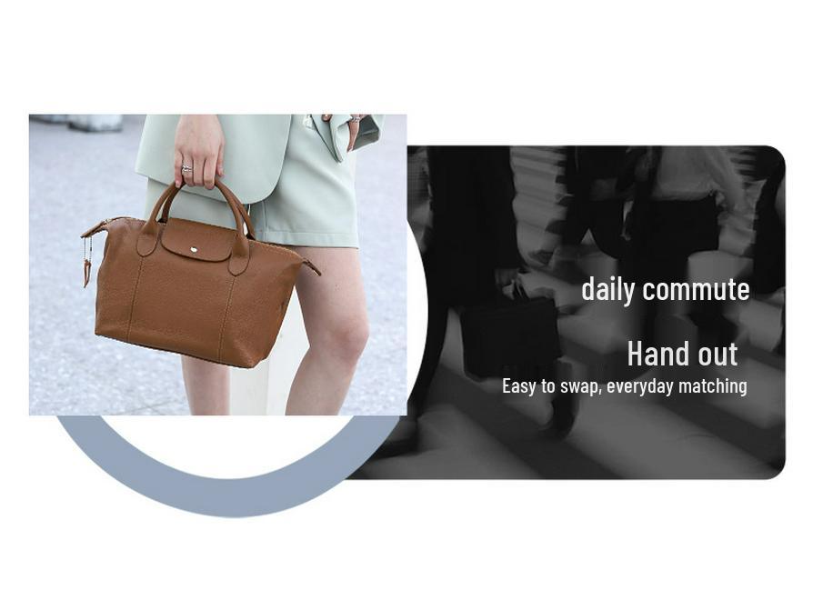 Women's Genuine Leather Tote: 2025 New Arrival, Large Capacity, Casual Shoulder & Crossbody Boston Bag
