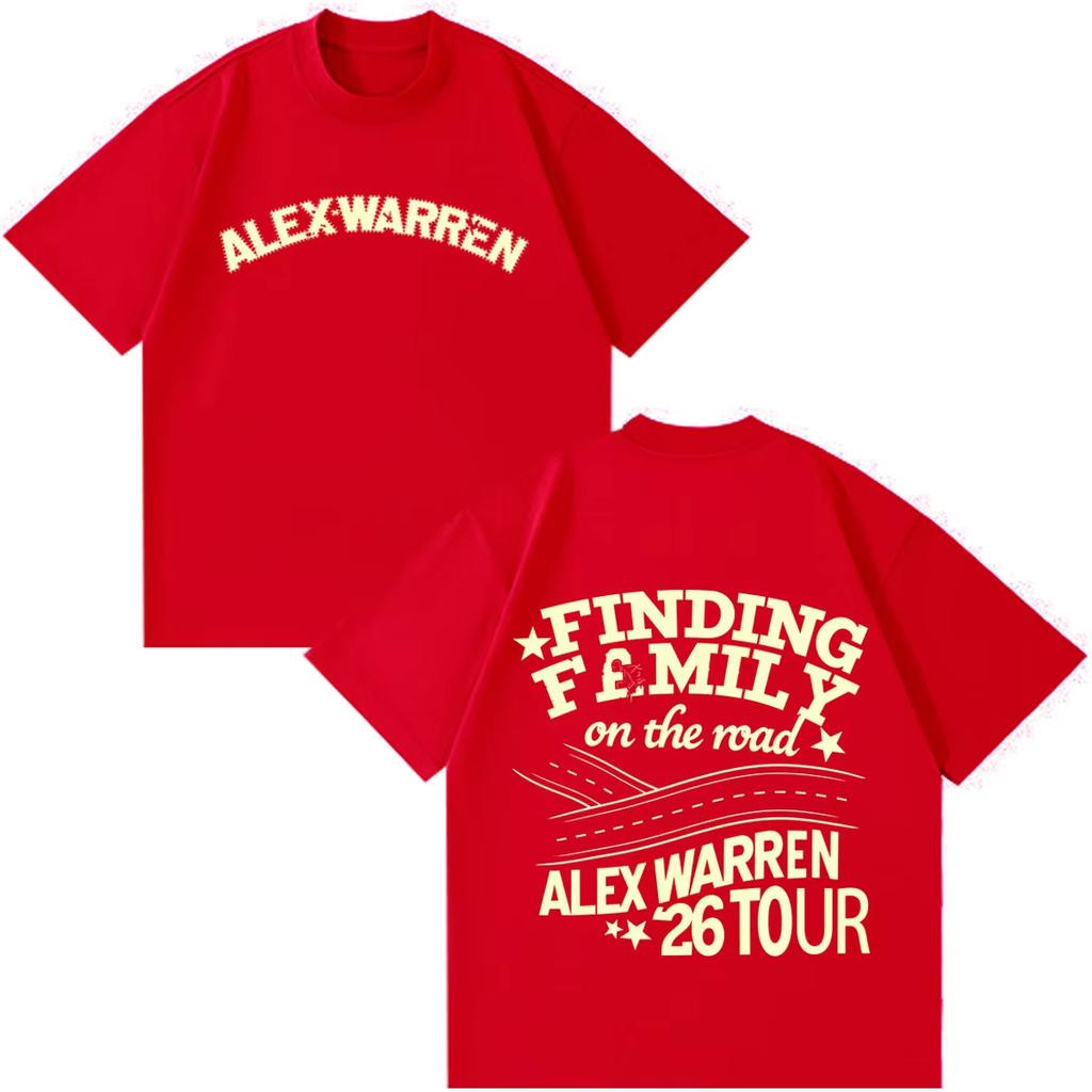 Singer Alex Warren 2026 Tour Print Tshirt Unisex Unisex Fashion Clothing Tshirt 2026 Summer New Pure Cotton Casual Unisexs Tshirt