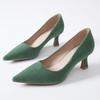 High Heels Women's Spring and Summer New Black Suede Light Mouth High Heels Pumps Women Solid Color Pointed Fashion Work Shoes
