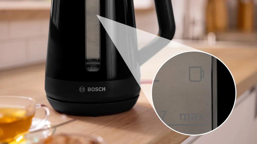 Bosch Kettle | TWK1M123 | Electric | 2400 W | 1.7 L | Plastic | 360° Swivel Base | Black