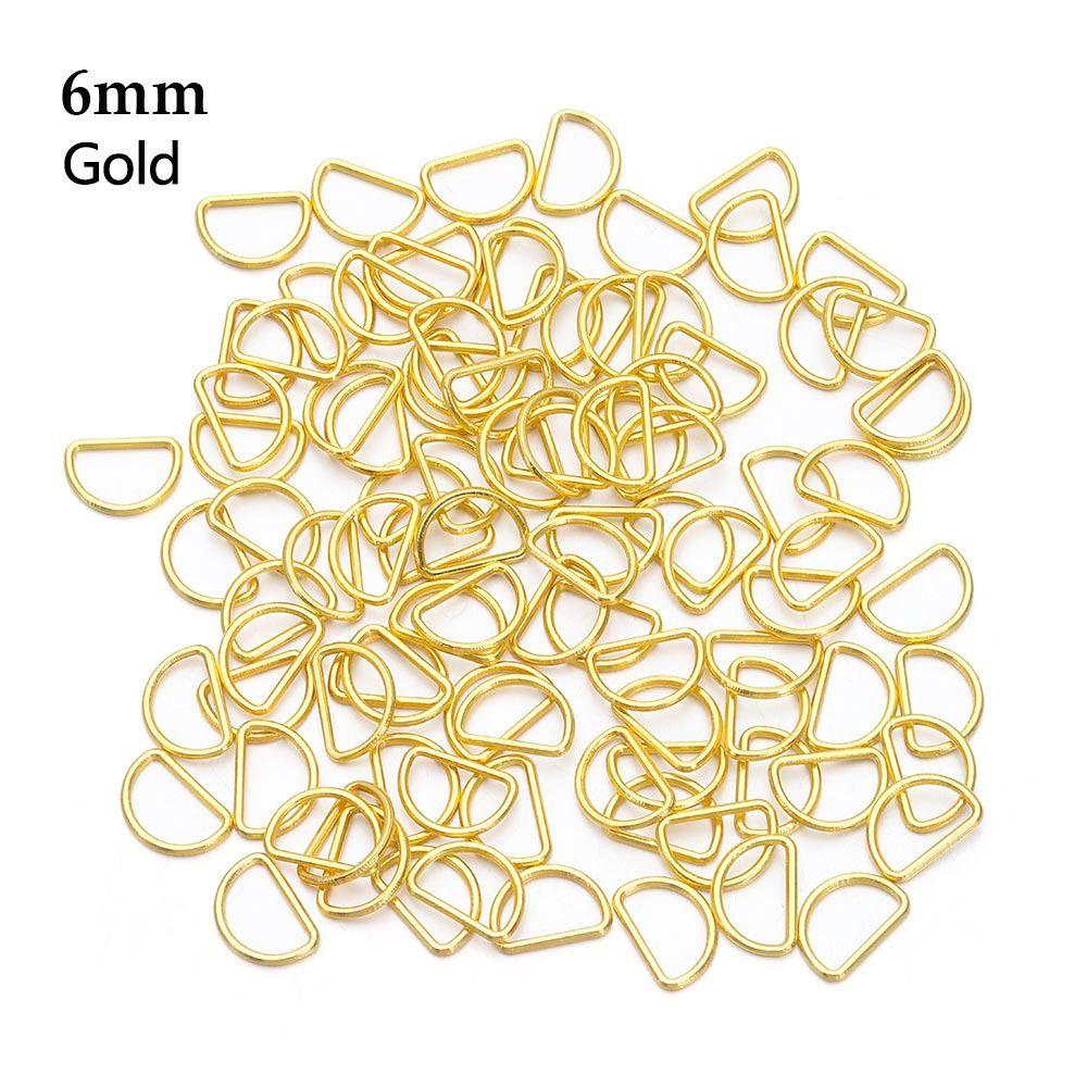 

quality Stuffed Toys Mini Ultra-small D-Buckle Doll Bags Accessories Belt Buttons Diy Dolls Buckles 6mm золотий