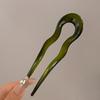 Vintage U-Shaped Hair Fork For Women Girls Geometric Tortoiseshell Acetate Hairpin Headwear Hair Sticks Hair Accessory