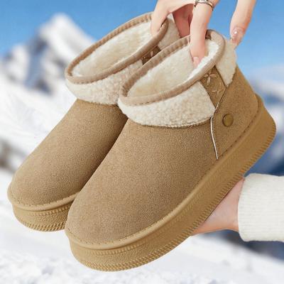 Snow Boots, Cotton Shoes, Fleece and Thickened Cotton Boots, Mid-calf Boots, Thick-soled Women's Boots