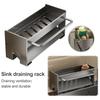 Sink Caddy Organizer Soap Dispenser Organizer Rustproof Kitchen Storage Rack Multi-Function Self-Drainage for Kitchen Bathroom