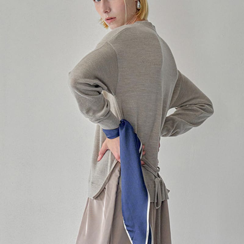 pelote Silk Coloured Scarf (Navy)