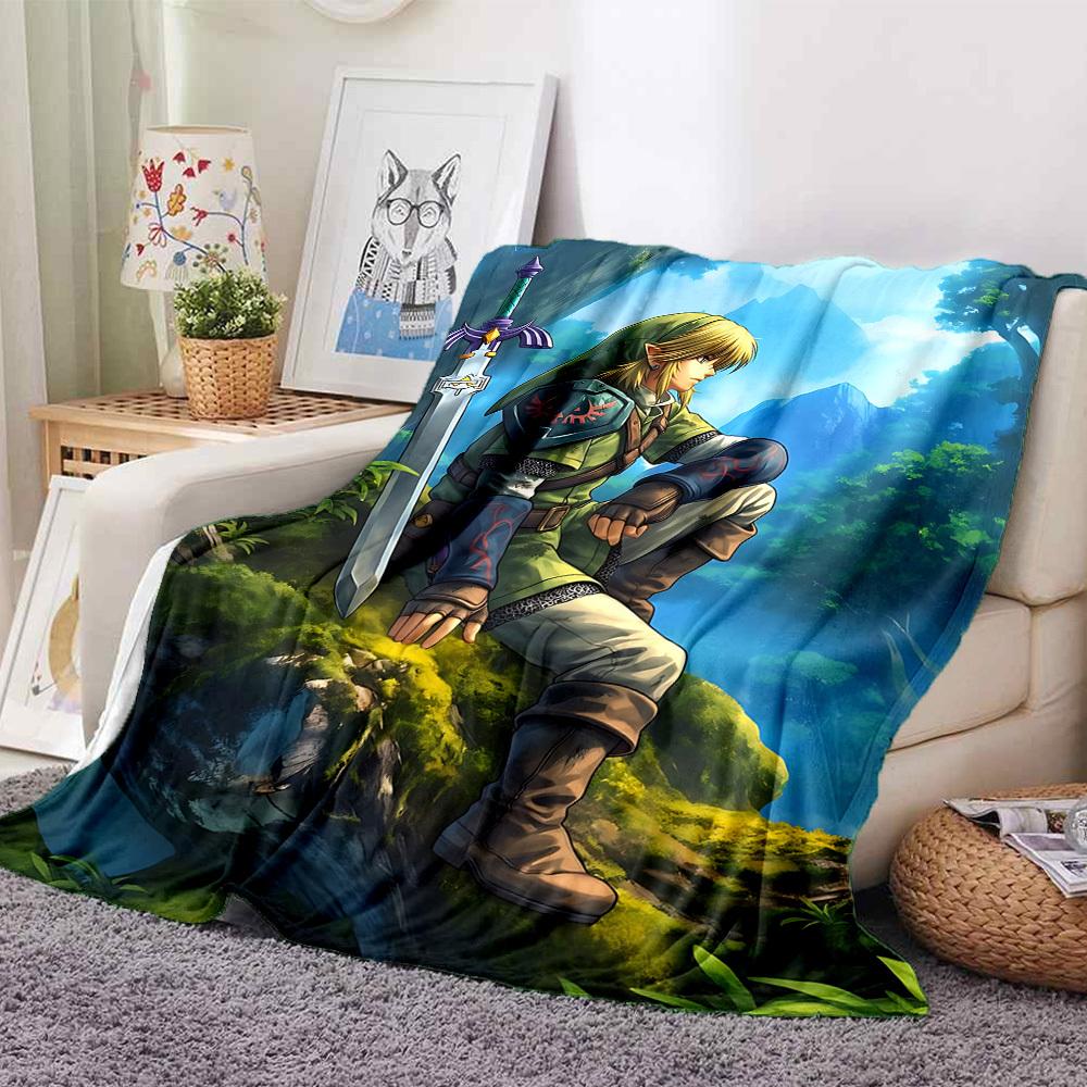 1PC Hylian Shield, Legend of Zelda Blanket, Throw For Sofa, Bed, Travel, Camping, Livingroom,