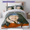 Billie Eilish Muster Bettwäsche, Steppbett Set Bettbezug Kissenbezug Zuhause Geburtstagsgeschenk (1 Bettbezug + 2 Kissenbezüge, ohne Füllung)