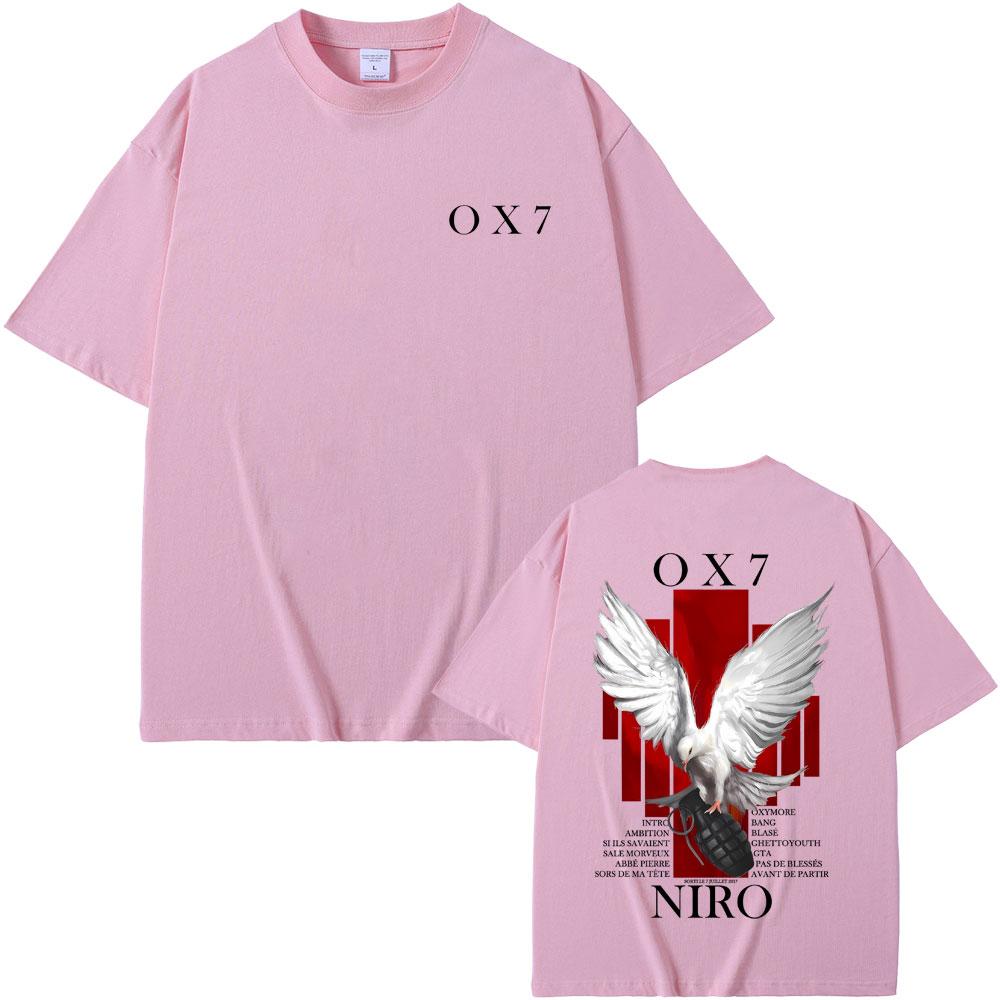 2026 Hot Sale Rapper Niro OX7 Album Graphic T-shirt Men Women Hip Hop Fashion Pop Music T-shirts Male Casual Cotton Vintage T Shirt Streetwear