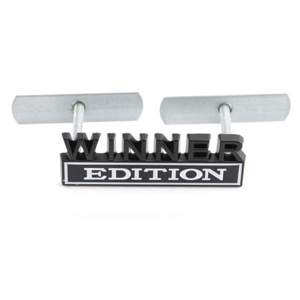 1Pc 3D Metal Winner Edition Logo Car Front Grille Badge Side Fender Rear Trunk Emblem Sticker Decal
