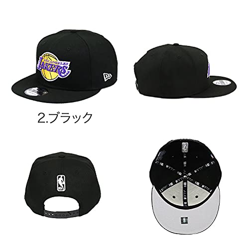 [New Era] 9FIFTY Los Angeles Lakers NBA Men's Hat, Snapback Cap, Baseball Cap, Black [Parallel Import]