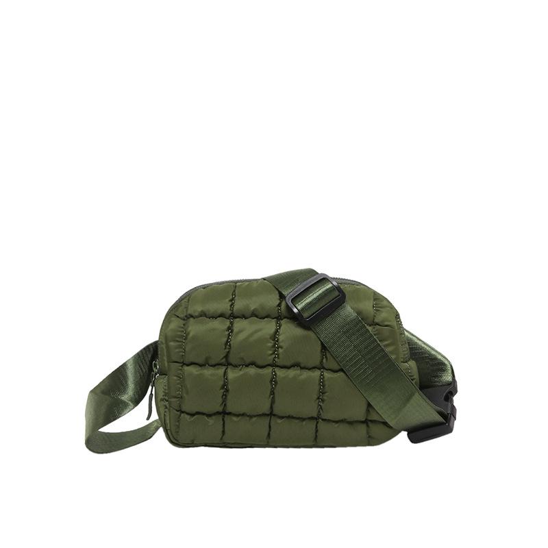 

Fanny pack Crossbody cycling bag Candy color plaid women s bag Outdoor sports small backpack Casual multi-functional breast bag 20.5*15.5*5.5 зелёный