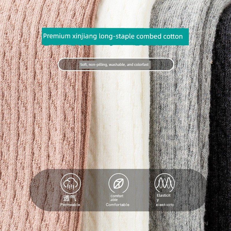 Children's Tights Spring and Autumn Cotton New Style Baby Girl Leggings Girls Solid Color Dance Tights Autumn Thick One-Piece Tights