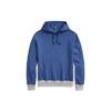 Polo Color Block Drawstring Hooded Long Sleeve Sweatshirt Men Sweatshirt Blue MNPOKNI16822603-400