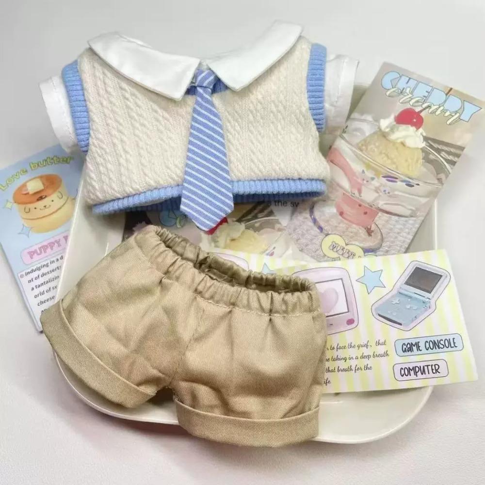 New 20cm Cotton Doll Clothes Set Kawaii Skirt Couple Outfits Super Cute Plush Doll Outfit Change Toys DIY Accessories Toy