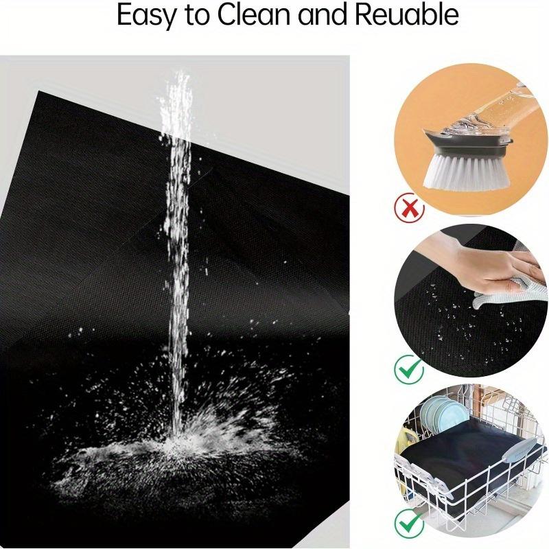 2 szt. Wyściółki do piekarnika na dno mikrofalówki Bez BPA i PFOA Maty do piekarnika 16x13 cali Gruba Wytrzymała Mata Nieprzywierająca na Grille BBQ