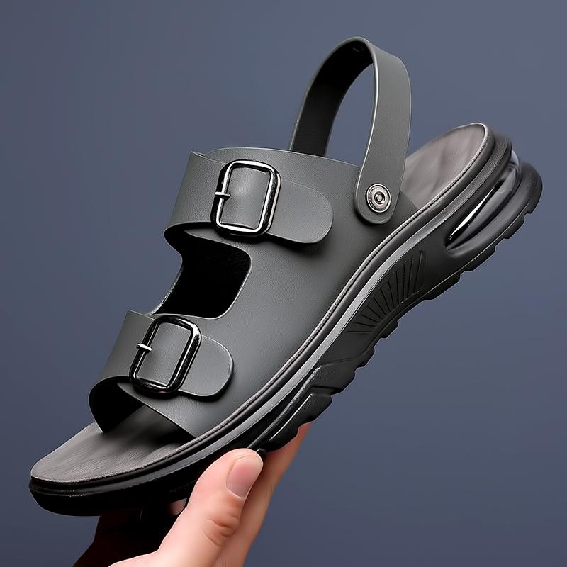 Fashion Soft Sole Leather Sandals Mens Comfortable Dual-purpose Slipper Summer Sandals Trending Man Breathable Leather Designer Sandals
