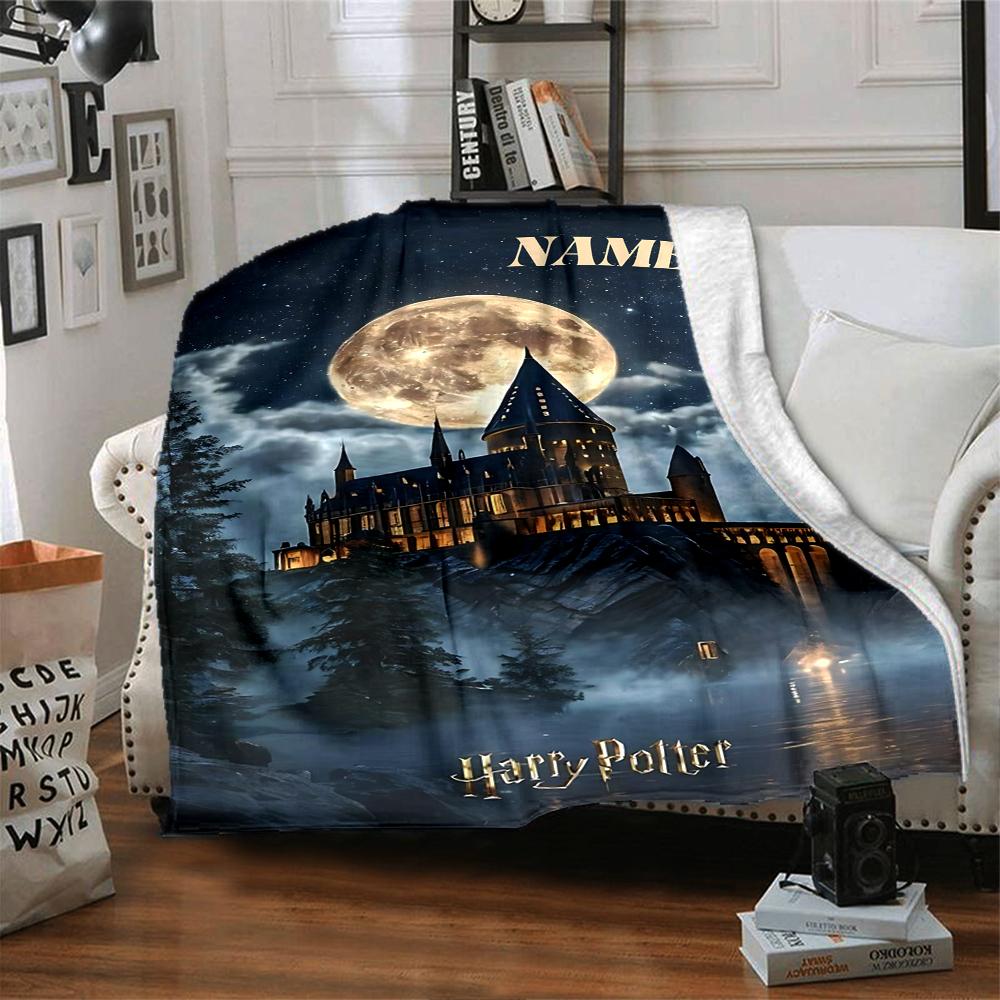 Custom Name "Harry Potter Sorcerer's Stone" blanket for Couch & Bed, Plush Cozy Fuzzy Blanket Super Soft & Warm Blankets for Fall and Winter. 090895