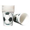 White Football Party Supplies: Disposable Tableware Set with Plates, Cups, and Napkins for Boys' Birthday