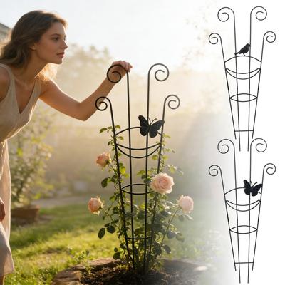 Metal Plant Grow Trellis Garden Trellis Climbing Vegetable Frame For Indoor Patio Garden Wedding Greenhouse Flower Vineyard