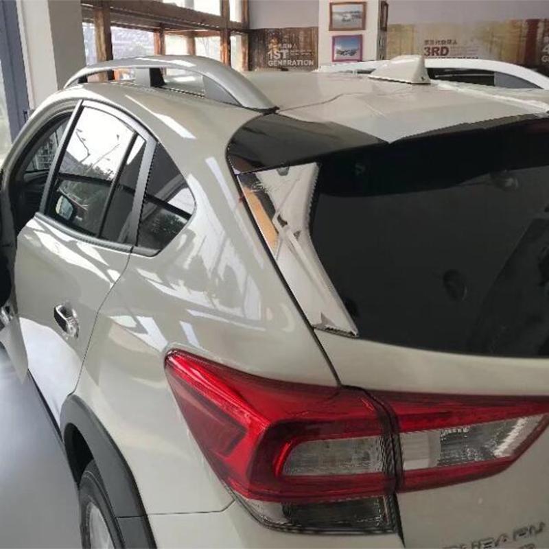 2pcs Brand New Silver ABS Rear Window A Pillar Trim Cover Frame Sticker for Subaru XV 2018 Luxurious Car Styling Accessories