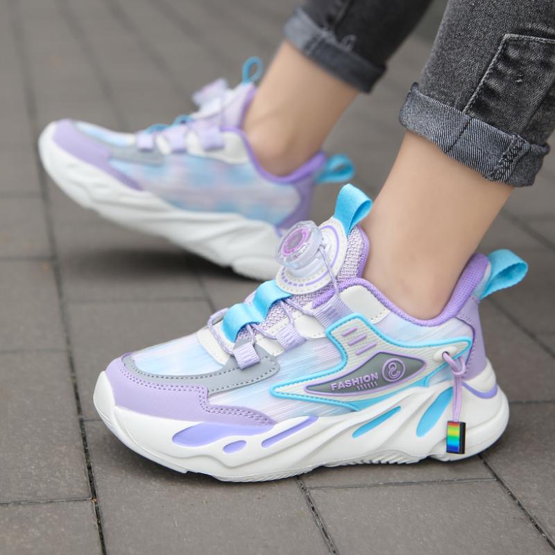 2025 Herbst/Winter Leder-Sportschuhe für Mädchen mit Drehverschluss