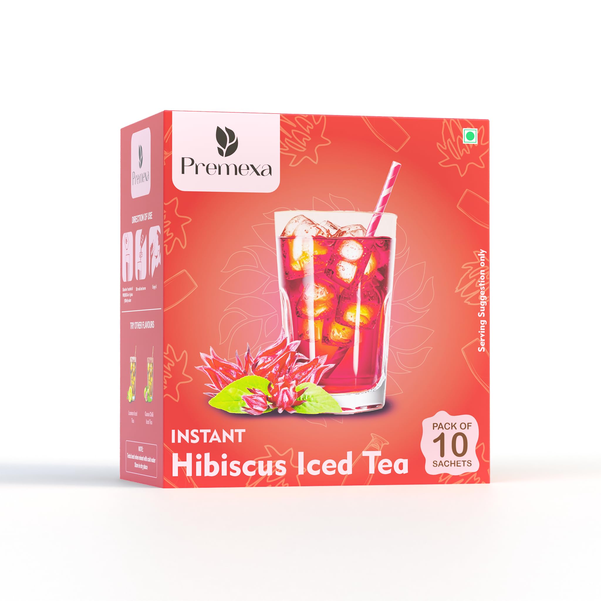 

PREMEXA Functional Beverage Instant Iced Tea Powder | Just Mix with Water for Refreshing Drink | Hibiscus Variants | No Artificial Sweeteners (Pa