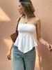 Women's Summer Sexy Off-Shoulder Camisole Top Sleeveless Elastic Bodysuit