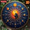 Solar Eclipse Metal Art Sun Moon Stars Wall Decor Bohemian Home Independence Day