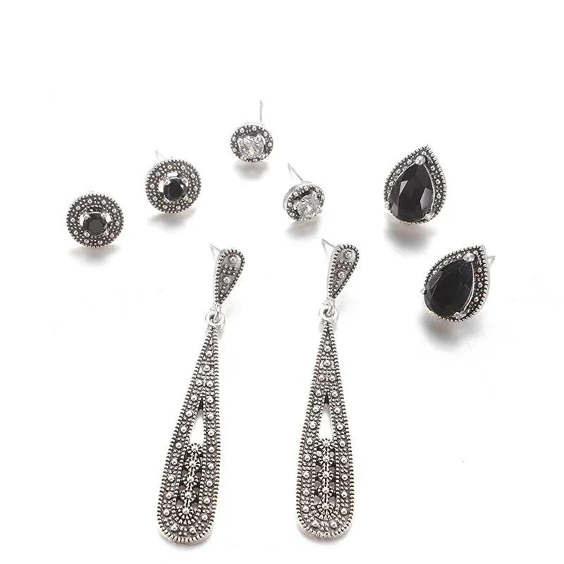 Women Summer Fashion Crystal Bohemian Earring Stud Earrings Boucle D'oreille Jewelry Dazzling Cubic Zirconia Opal Brincos Gifts