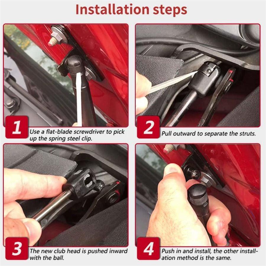 4pcs Front Rear Trunk Tailgate Lift Struts For Tesla Model 3 Boot Gas Spring Shock Support Hydraulic Rod