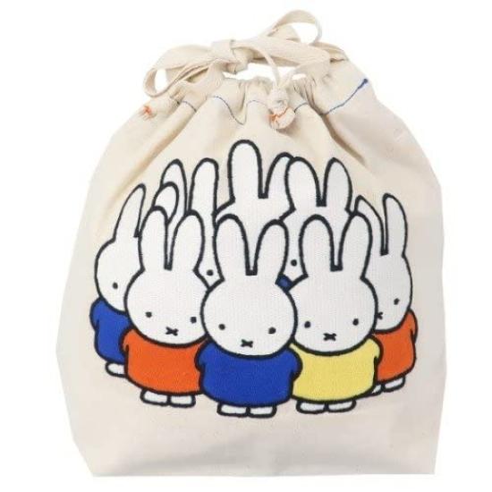 

Marimo Craft Miffy Embroidery Series Drawstring Full of Miffy W28 x H25cm Bag, Design, (with gusset), DBM-866