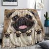 1Pc Bulldog Print Flannel Blanket, High Quality Comfortable for All Seasons, Home Decor, Warmth and Comfort, Perfect for Gifts