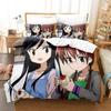 Anime A Channel Bedding Set Single Twin Full Queen King Size Bed Set Adult Kid Bedroom Duvetcover Sets Print Anime Bed Sheet Set