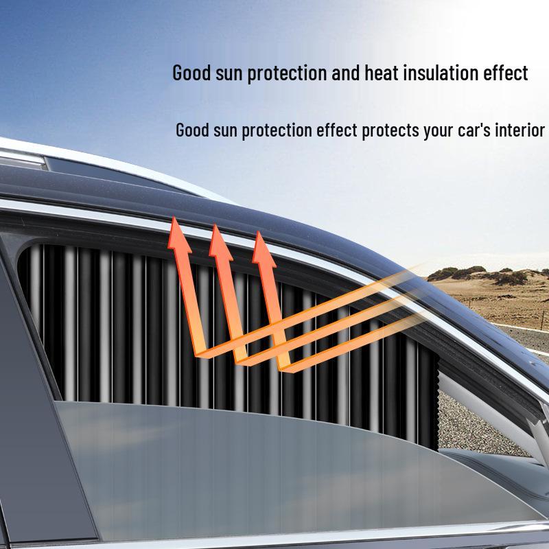 Car Side Window Sun Shade Blinds - Baby Sun Protection, Heat Insulation, Privacy Curtain