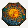 Sunshine Mandala Wall Art: Vibrant Circular Design for Home DecorUmbrella, Portable 3-Fold Umbrella for Men & Women,Christmas Gift ES324