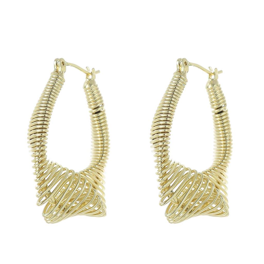 European & American Minimalist Twisted Line Earrings – Irregular Design for Ladies' Elegant Style