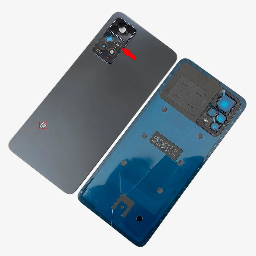 For Xiaomi Redmi Note 11 Pro 5G / 11E Pro Battery Cover Door Rear Glass Housing Back Camera Lens Frame Replacement
