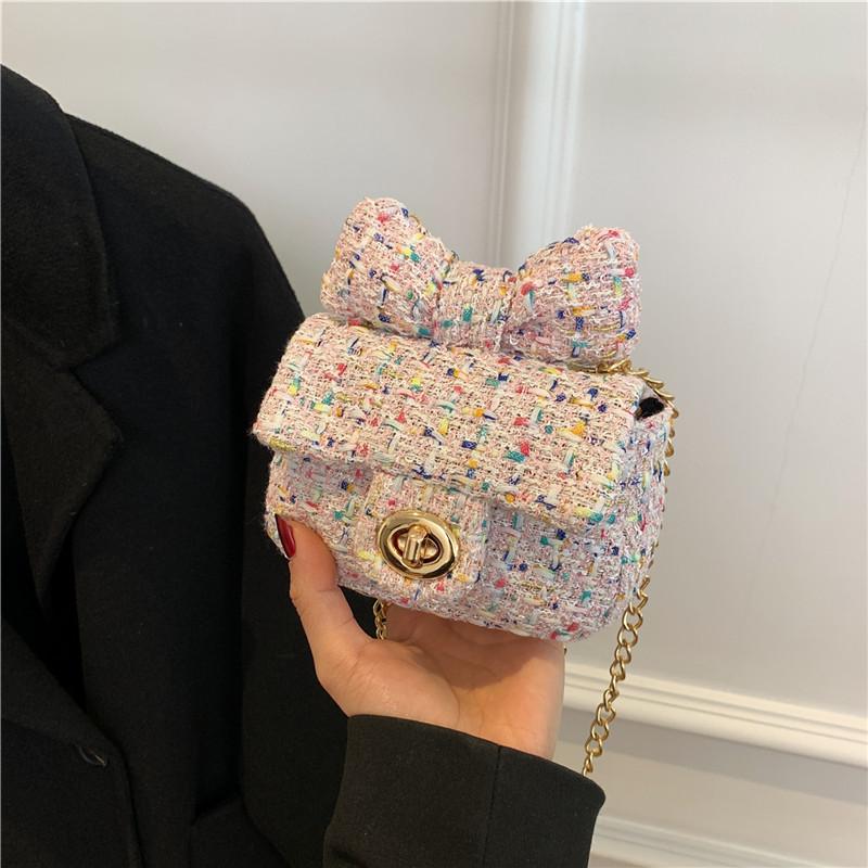 Stylish Casual Spring Knit Small Crossbody Bag With Elegant Chain Strap For Women