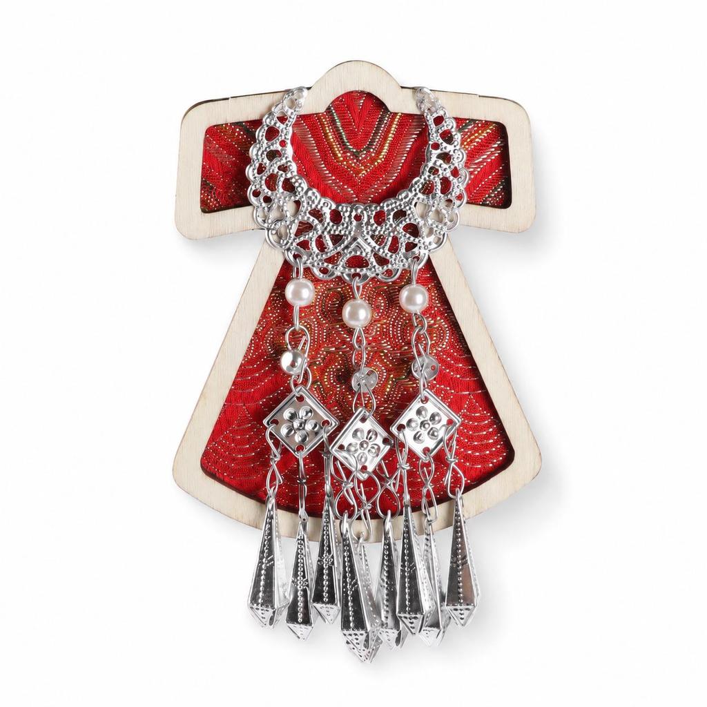Sterling Silver Imitation Brocade Refrigerator Magnet DIY Kit for Dragon Boat Festival Parent-Child Handmade Activity & Cultural Team Building.