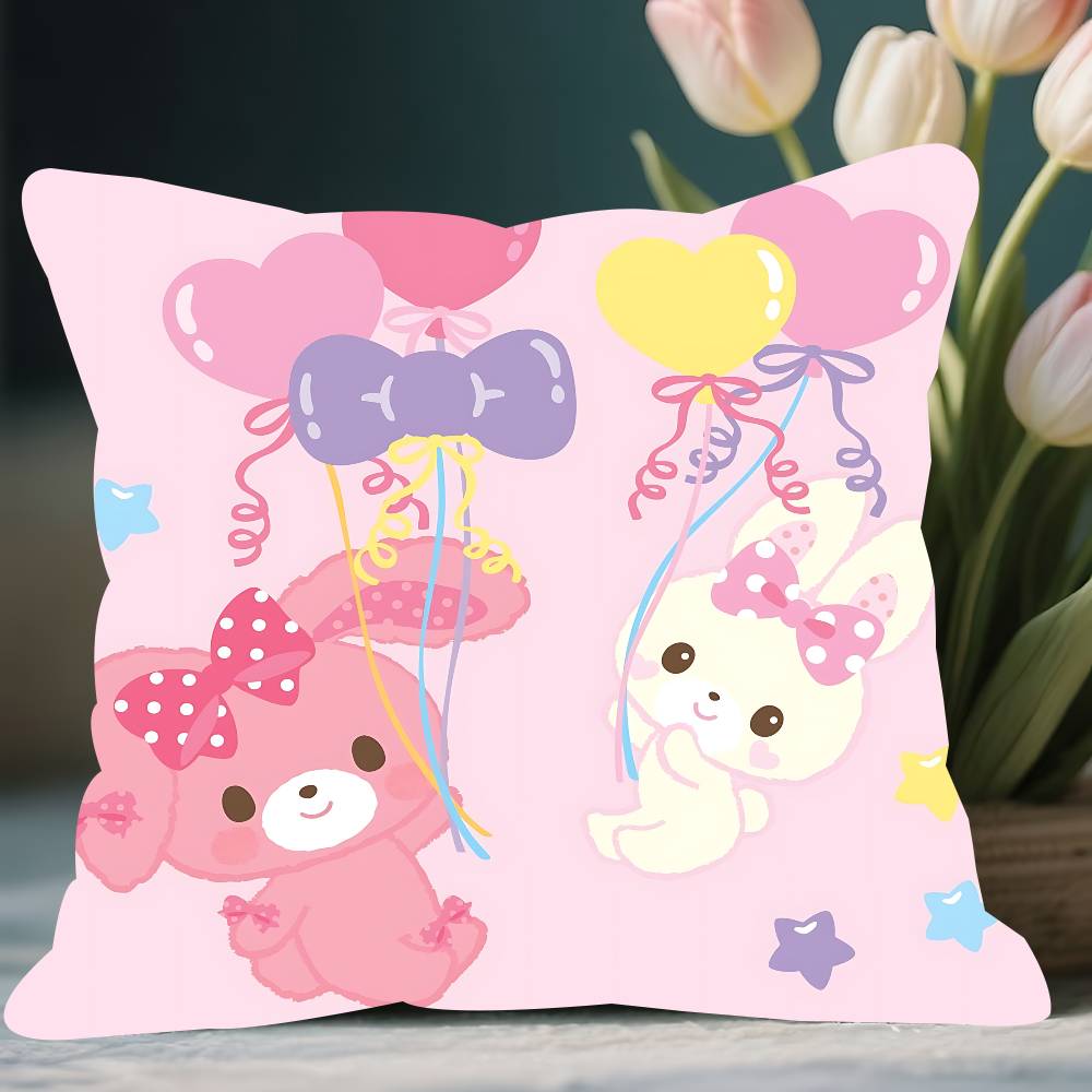 

Anime S-sugarbunnies Pillow Case Removable Washable Cushion Cover – All-Season Soft Linen 12x12Inch