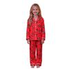 Christmas Parent-Child Matching Outfit with Stand Collar, Button Front and Festive Print