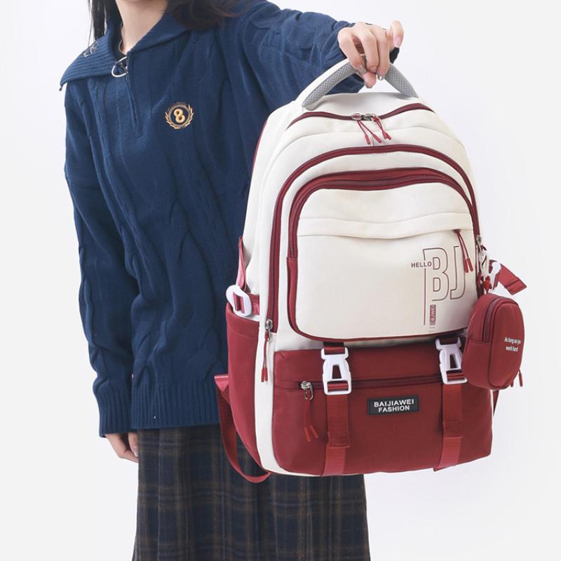 Frühling und Herbst Neue Schulranzen für Grundschüler der 3. bis 6. Klasse für Mädchen, leichter Rucksack für Teenager, wasserdichte Schulranzen aus Nylon für Jungen