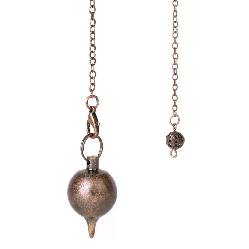 Reiki Metal Pendulum for Dowsing Divination Pendulums Brass Copper Ball Cone Pointed Healing Spiritual Pendant Jewelry Tool 2026
