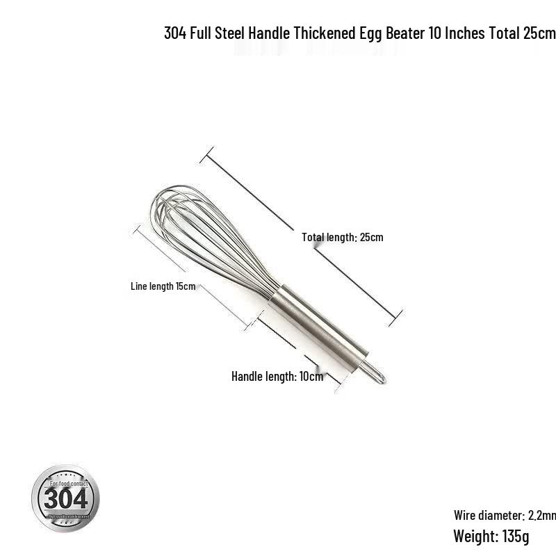 Manual Long Handle Baking Whisk (10-Pack)