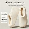 3.0cm Thick Sole Winter Warm Clogs Women Men Plush Lined Non-Slip Waterproof Mesh EVA Indoor Outdoor Casual House Shoes