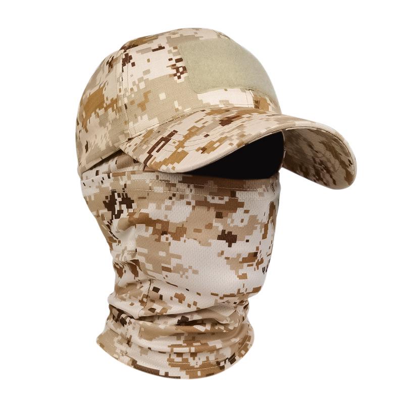 Grenzüberschreitende Camouflage-Baseballkappe mit Maske für Outdoor, Jagd, Angeln, Sonnenschutz und taktischen Einsatz
