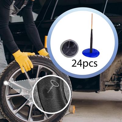 24Pcs Repair Tire Mushroom Plug Kit Puncture Replacement Es for Automobile Car