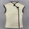 European and American Summer Retro Chinese Style Niche Buckle Women's Slim Fit Cheongsam Collar Top