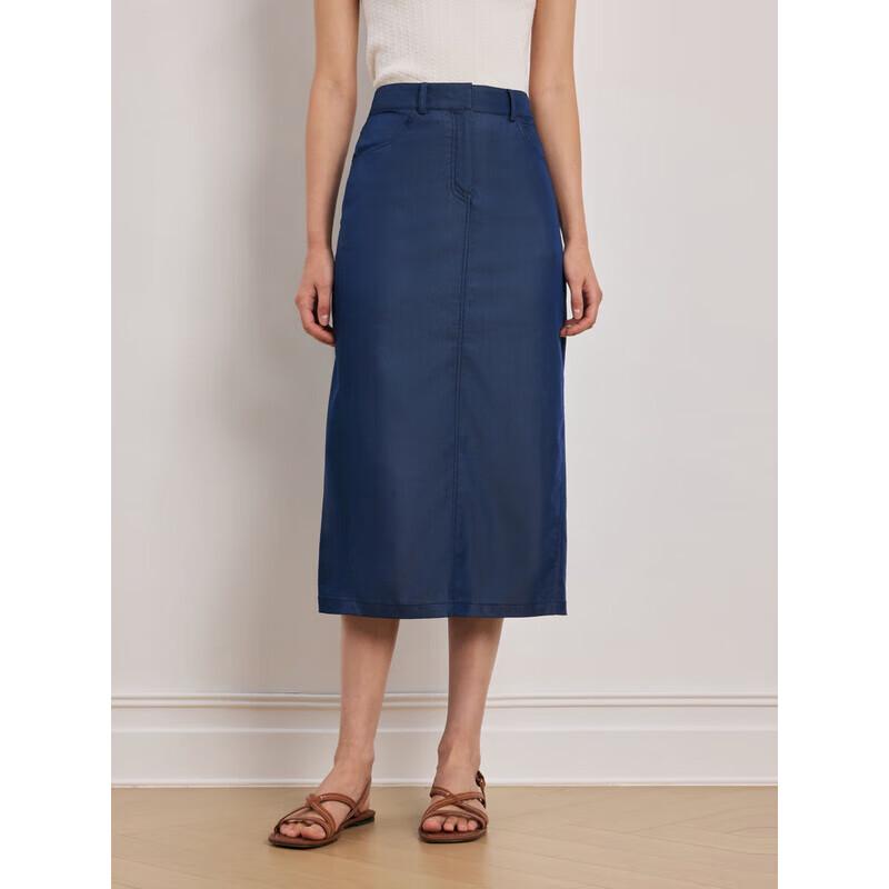 Scofield Women s Retro Indigo H-line Midi Skirt L
