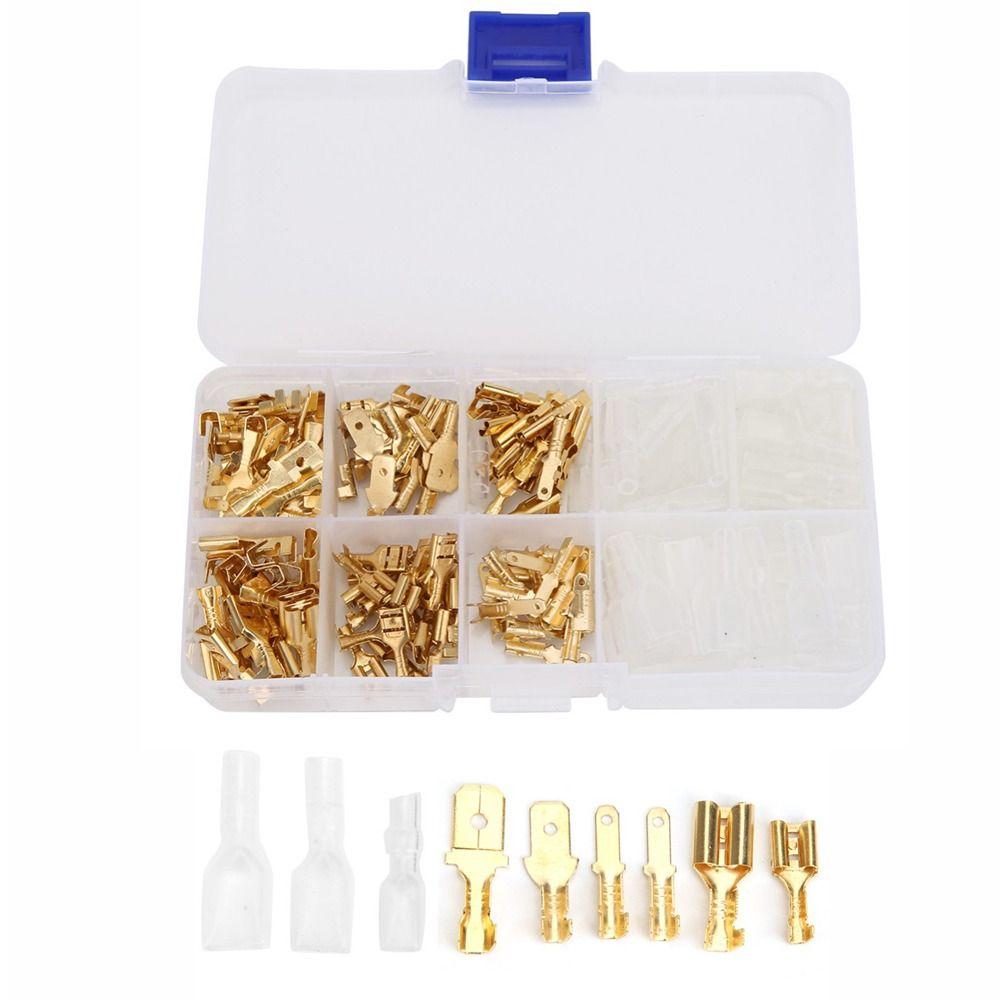 180Pcs with Insulation Cover Terminal Connector Spring Spade Terminals  Electrical Applications